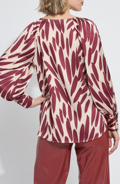 Lyssé Lysse Naila Raglan Sleeve Top In Burgundy
