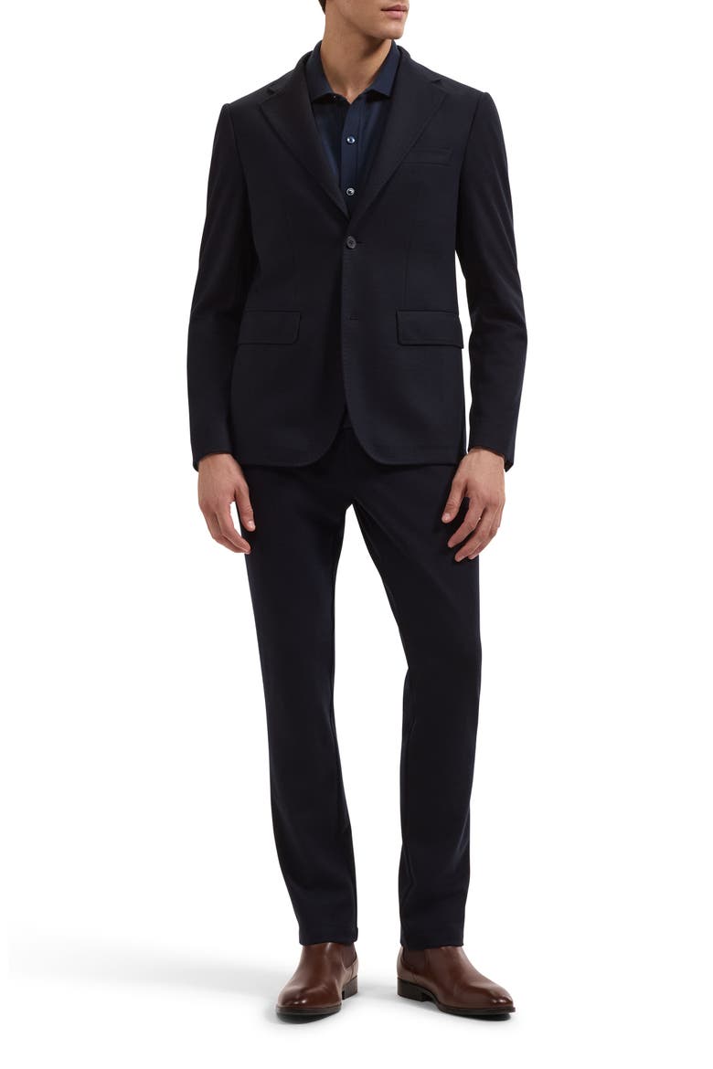 Two Button Wool Blend Blazer, Alternate, color, NAVY