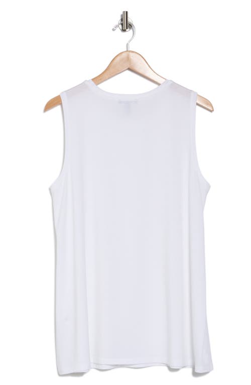 Eileen Fisher Crewneck Long Tank In White