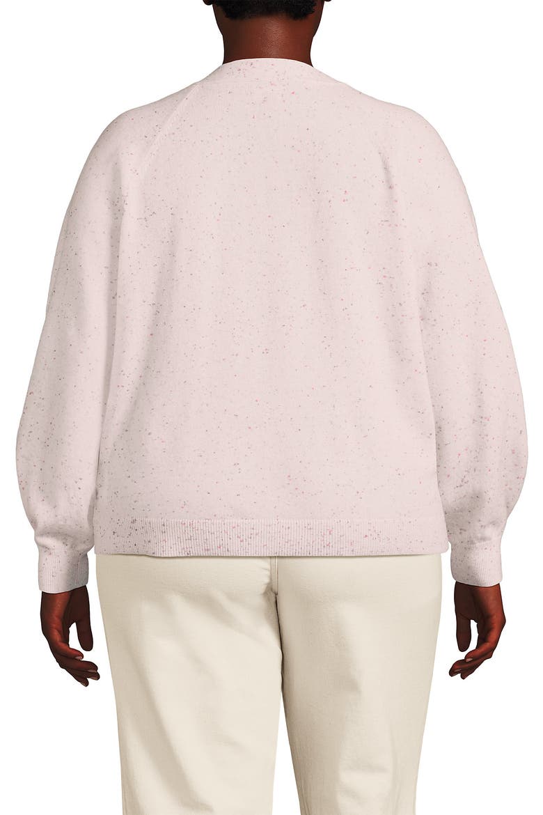 Plus Size Cashmere Cardigan, Alternate, color, Ivory Confetti Donegal