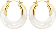 GABI RIELLE Imitation Pearl Hoop Earrings