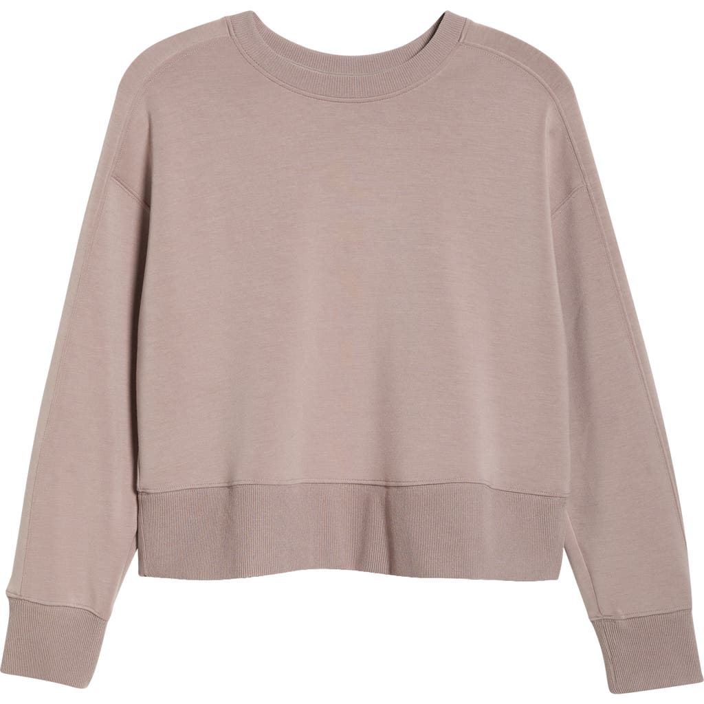 Spanx ® Airessentials® Luxe Crop Crewneck Sweatshirt In Brown