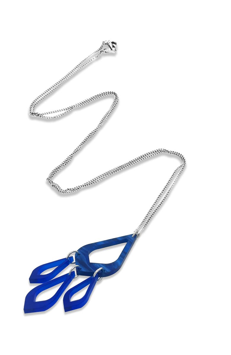 Toolally Feather Drop Pendant - Midnight Blue Swirl & Sapphire, Alternate, color, Midnight Blue Swirl & Sapphire