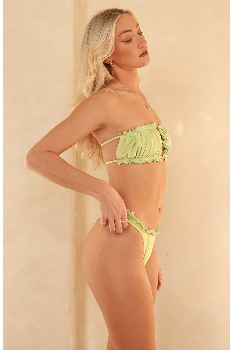 Rikki Bandeau Bikini Top, Alternate, color, Butterfly
