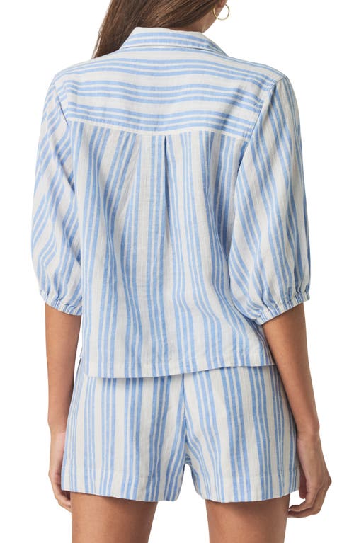 Splendid Allison Variegated Stripe Linen Blend Top