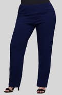 24seven Comfort Apparel High Waist Straight Leg Pants