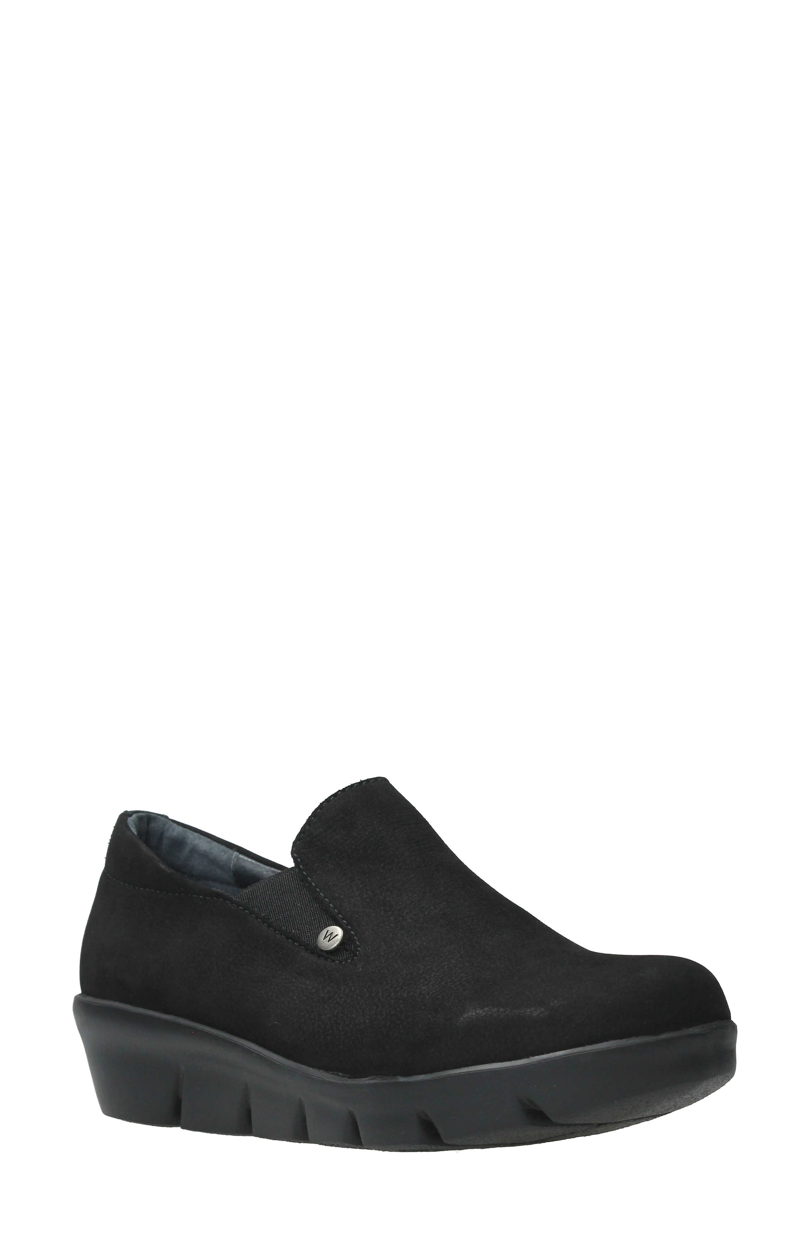 Wolky Mesita Wedge Slip-On Sneaker, Main, color, Black