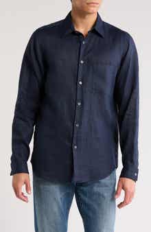 Theory Irving Linen Button-Up Shirt