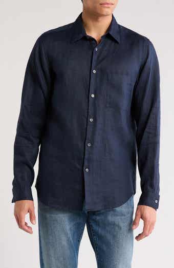 Theory Irving Linen Button-Up Shirt