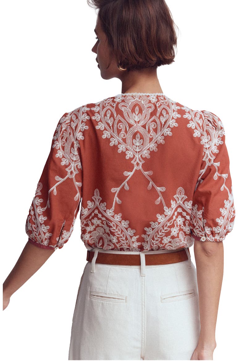 Leah Embroidered Top, Alternate, color, RED EMBROIDERY