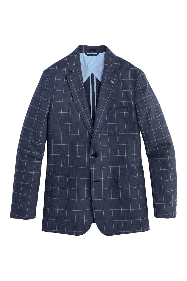 Schooner Windowpane Sport Coat, Alternate, color, MOONSHINE