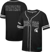 COLOSSEUM Men's Colosseum Black Michigan State Spartans Free Spirited Mesh Button-Up Baseball Jersey