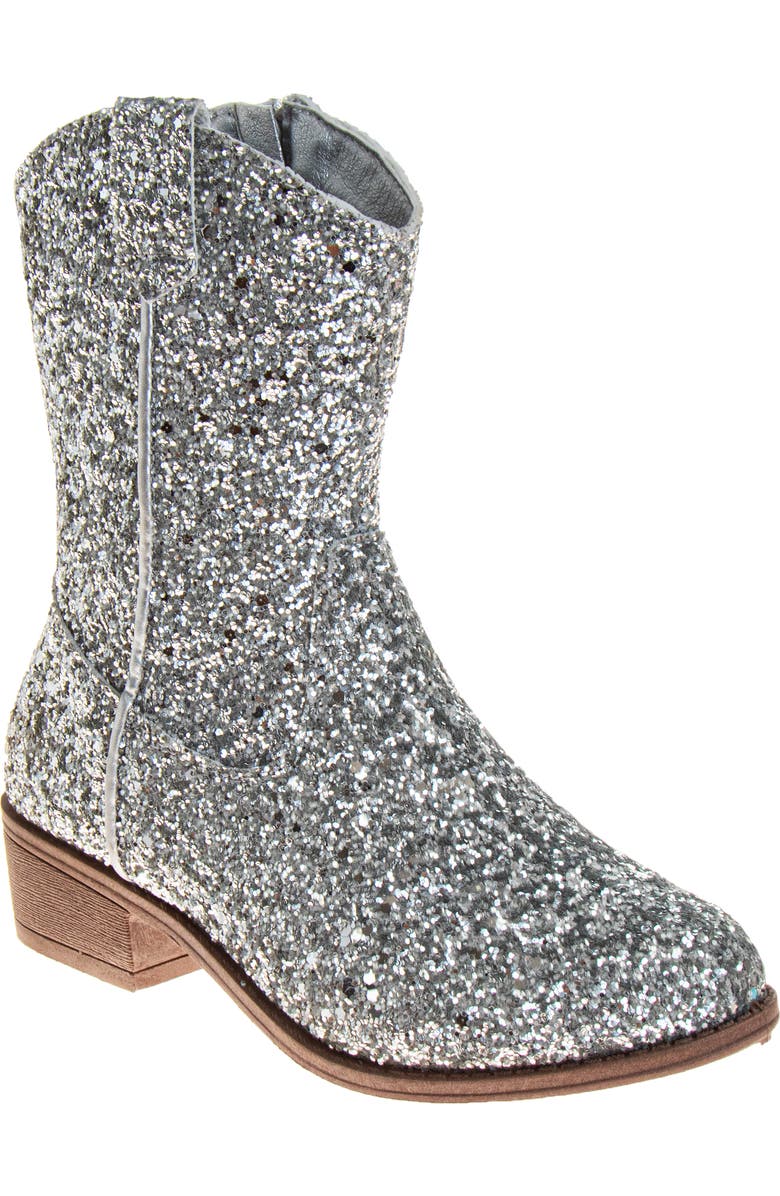 Kensie Girl Glittery Western Boots., Main, color,