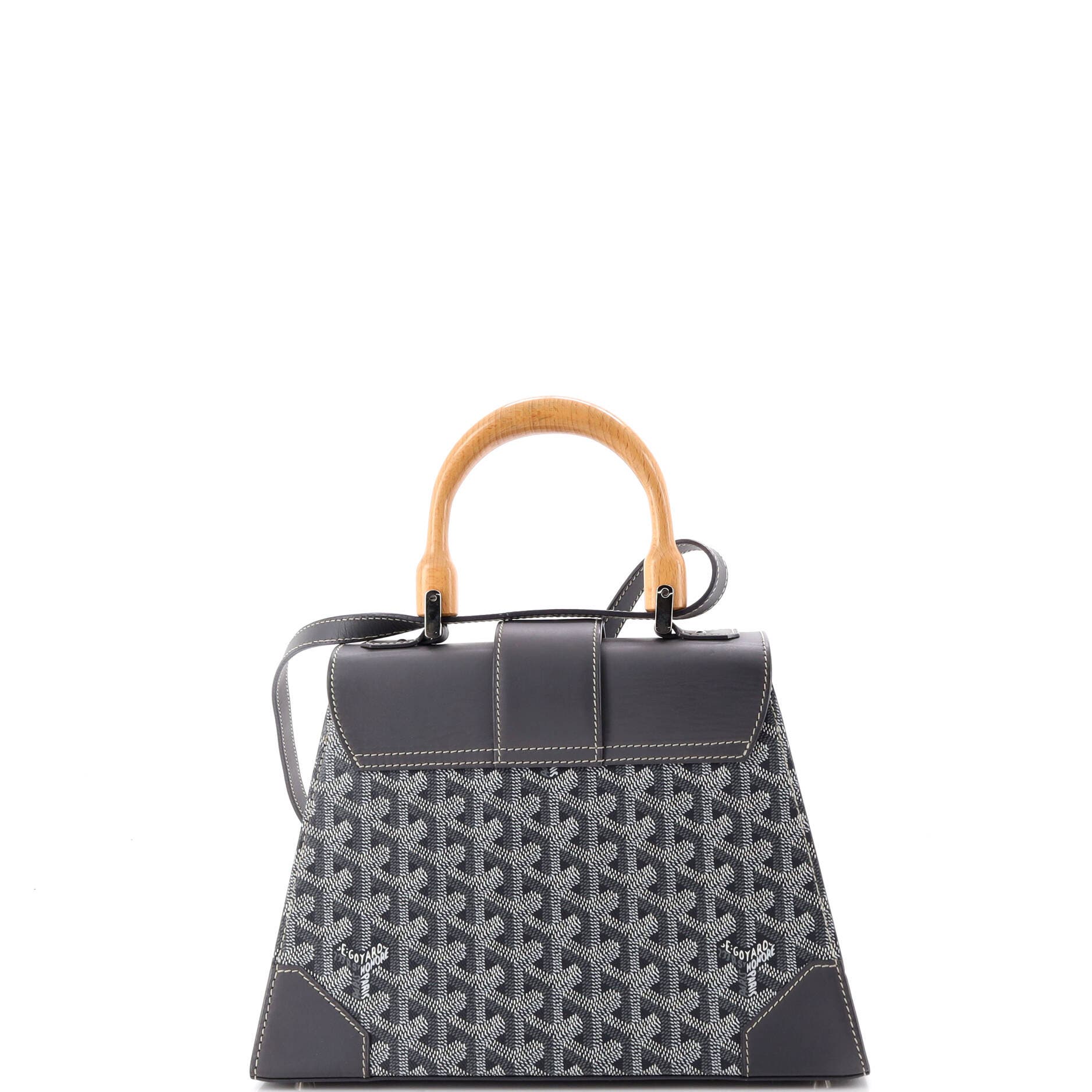 Saigon Top Handle Bag Coated Canvas with Leather PM, Alternate, color, Grey