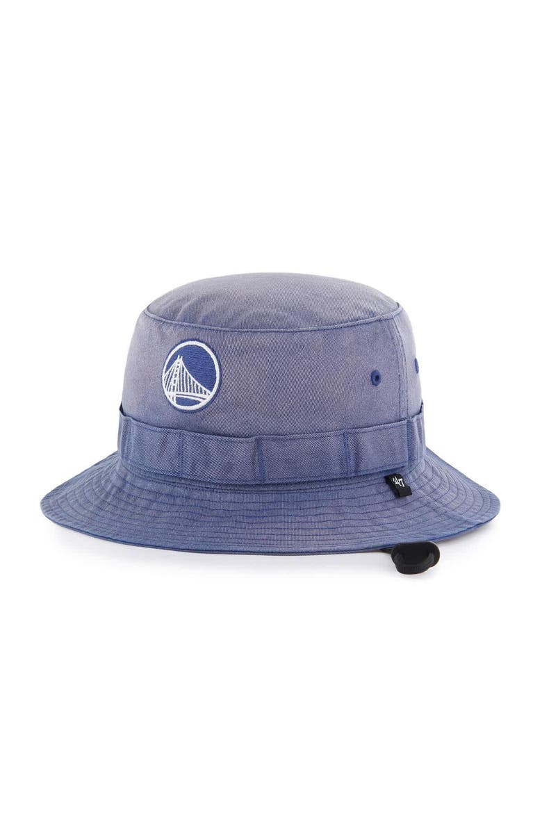 '47 Men's '47 Royal Golden State Warriors Buxton Garment Washed Bucket Hat, Main, color, Royal