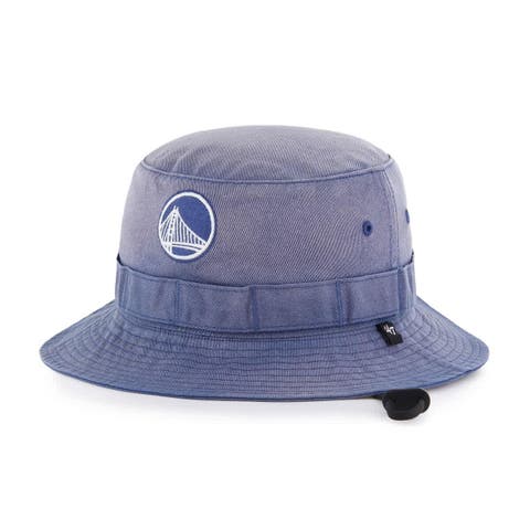 Men
s 
47  Royal Golden State Warriors Buxton Garment Washed Bucket Hat