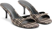 MANGO Faux Leather Kitten Heel Sandal