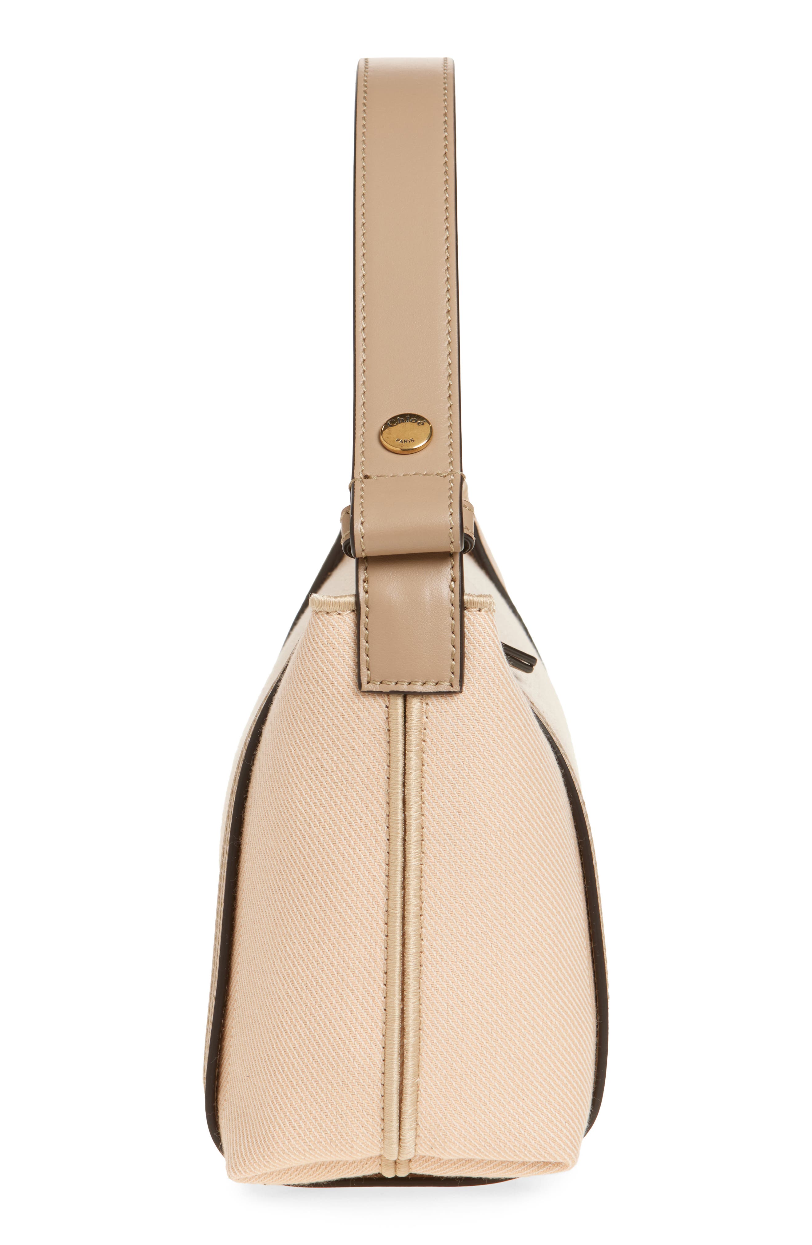 Chloé Carry Canvas Shoulder Bag, Alternate, color, Blushy Beige