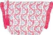 Mer St. Barth La Plage Ruffle Pouch Jaipur Bloom