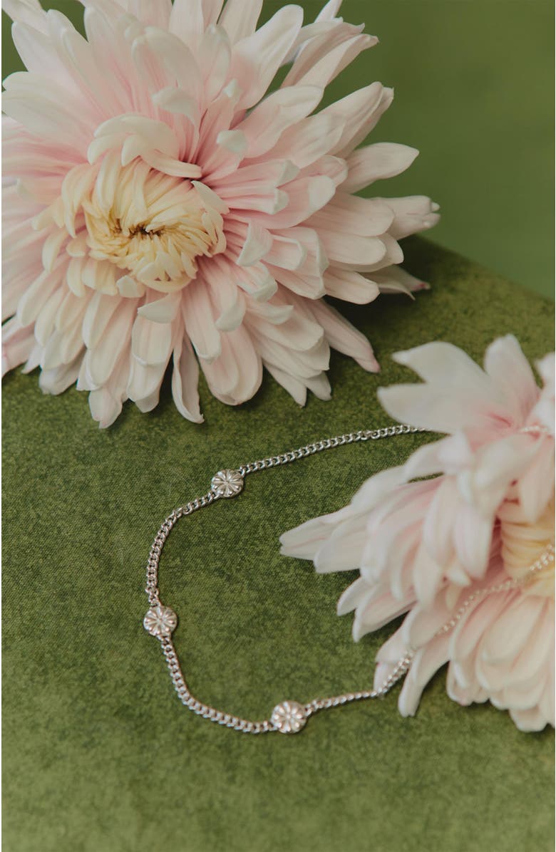 LOUPN Flower Path Necklace, Alternate, color, Silver
