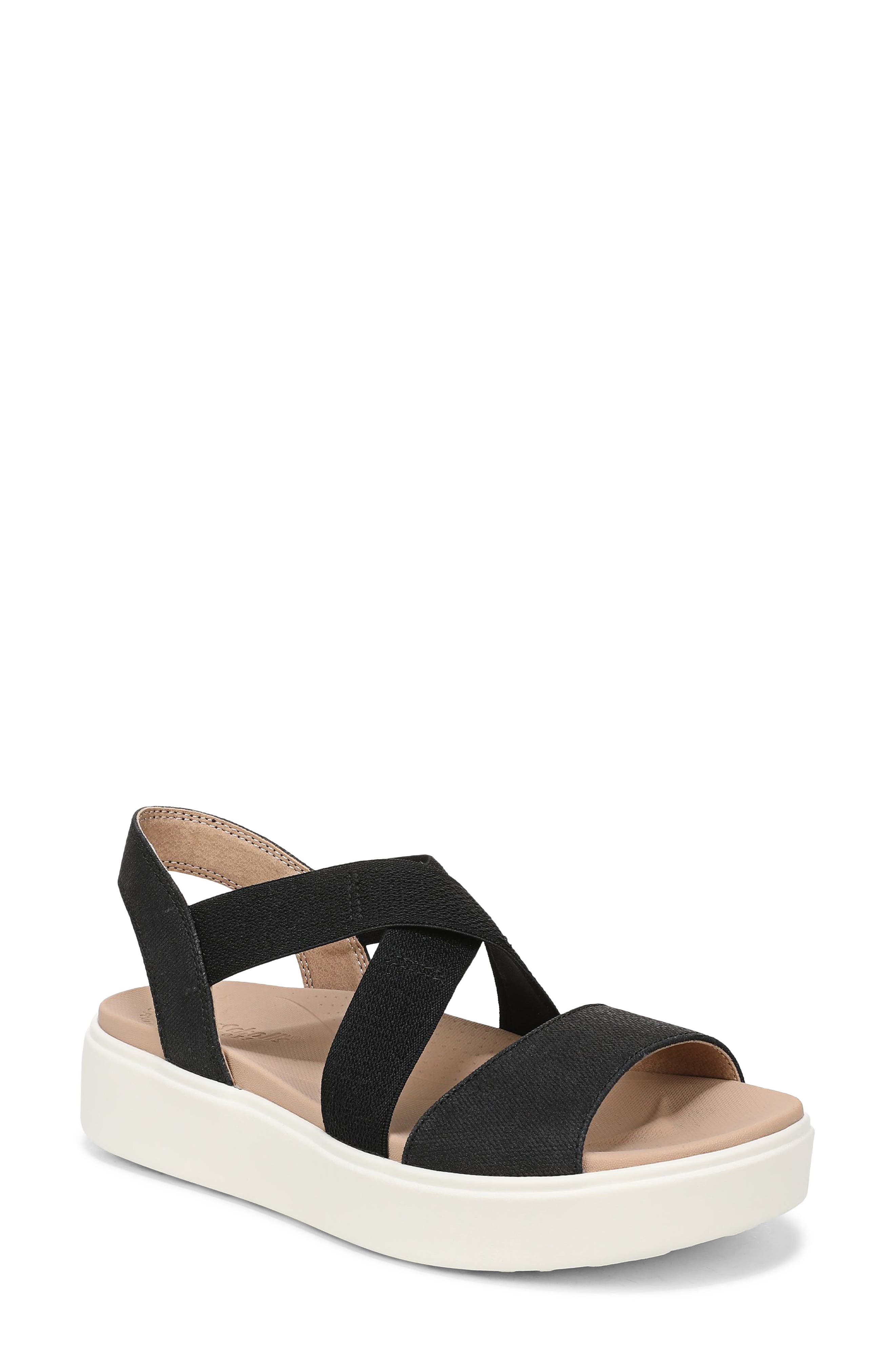 Dr. Scholl's Madicldease Slingback Platform Wedge Sandal, Main, color, Black