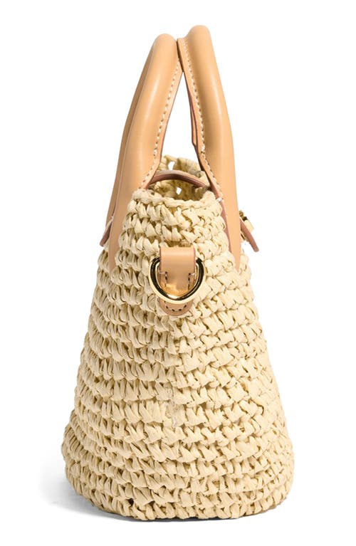 Stoney Clover Lane Mini Woven Raffia Bucket Tote In Beige