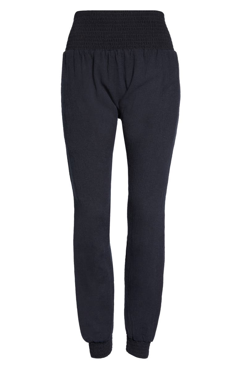 Vitamin A<sup>®</sup> Nya Smocked Linen & Organic Cotton Cover-Up Pants, Alternate, color, 