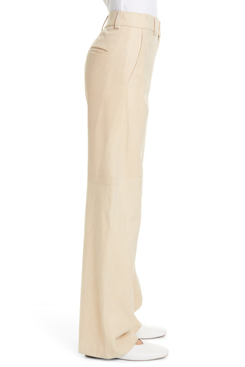 Suede Wide Leg Trousers, Alternate, color, DARK CHIFFON