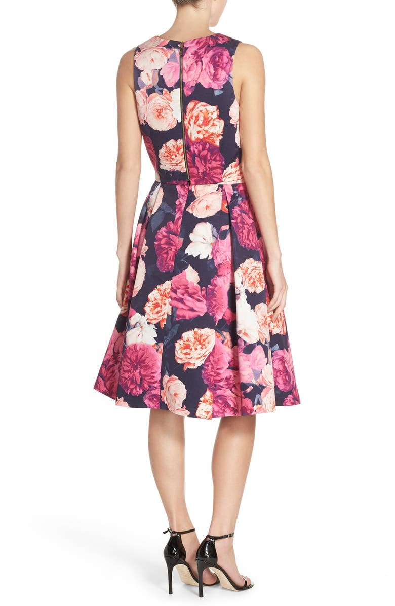 Eliza J Floral Print Crop Top, Alternate, color, 