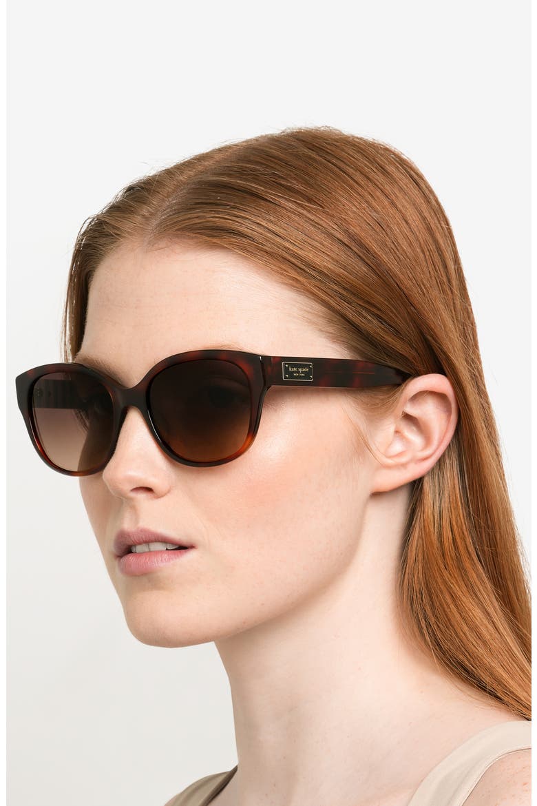 ninna 55mm gradient round sunglasses, Alternate, color, HAVANA