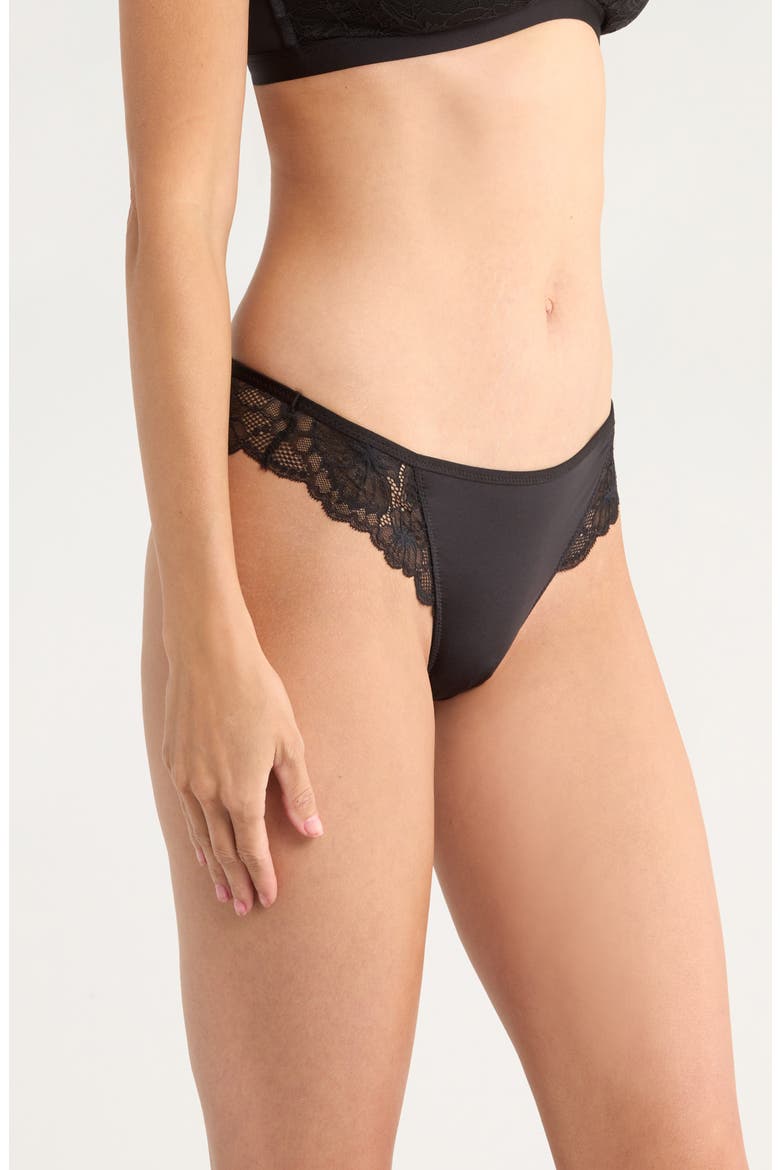 Stormi High Cut Thong, Alternate, color, CAVIAR