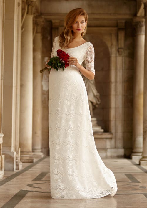Tiffany Rose Maternity Verona Gown Long In Neutral