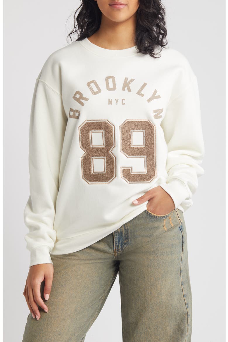 Brooklyn 89 Sweatshirt, Main, color, MARSHMALLOW