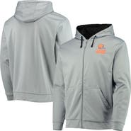 DUNBROOKE Men's Dunbrooke Gray/Black Cleveland Browns Apprentice Full-Zip Hoodie