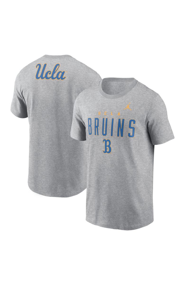 Jordan Brand Men's Jordan Brand Heather Gray UCLA Bruins Campus 2-Hit Primary Mascot T-Shirt, Main, color, Heather Gray