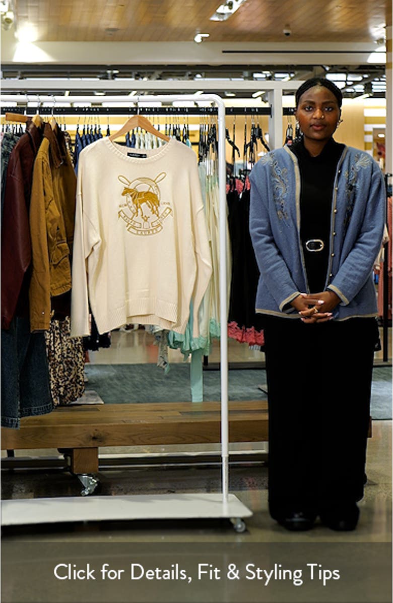 Embroidered Crewneck Sweater, sales video thumbnail