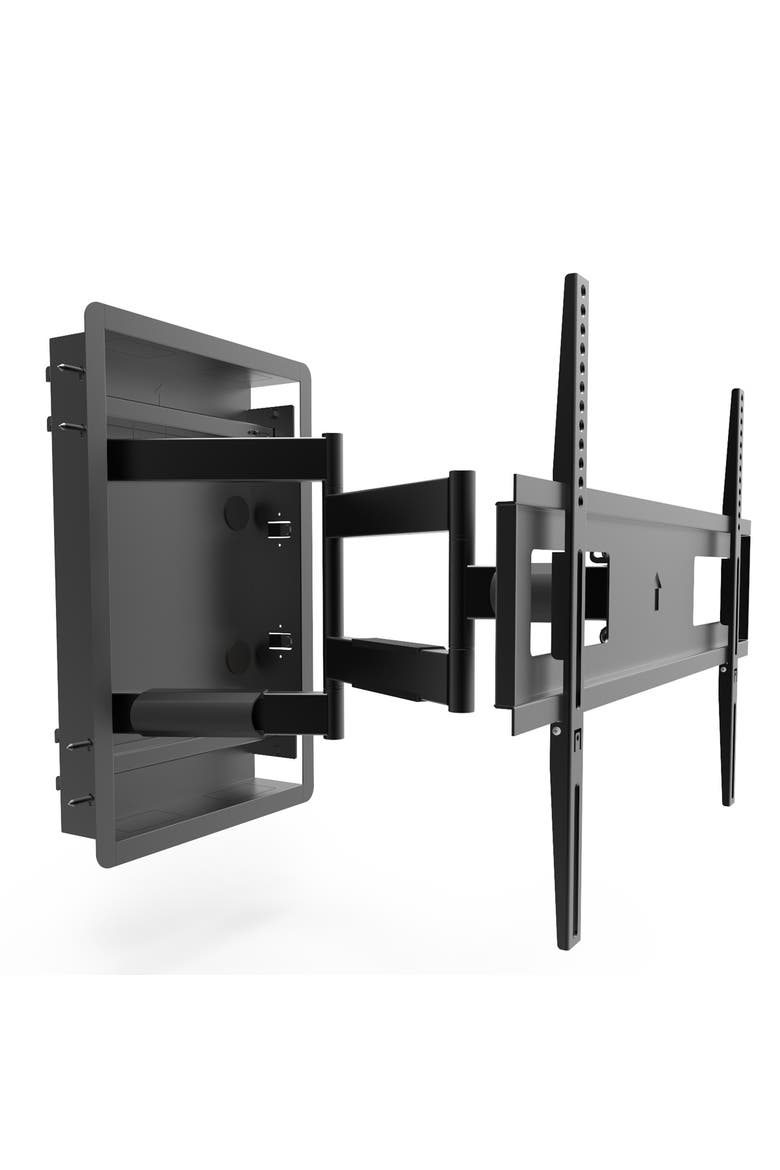 R500 Recessed Articulating Full-Motion TV Mount, Alternate, color, Black