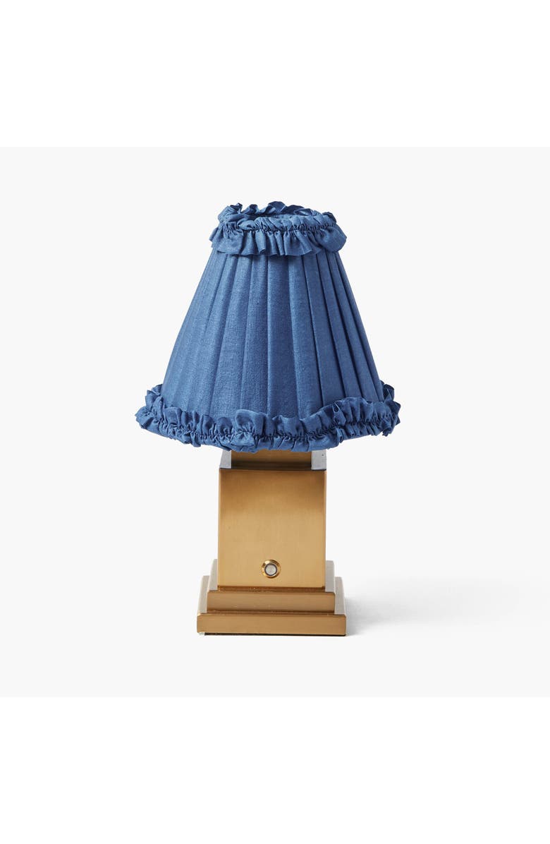 Mrs. Alice Blue Frilled Silk Lampshade, Alternate, color, Blue