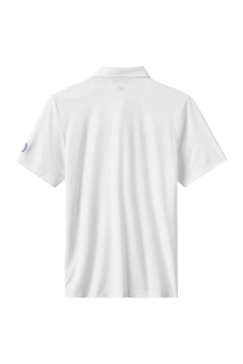 Men's TravisMathew White Chicago Cubs Top Recruit Tri-Blend Polo, Alternate, color, White