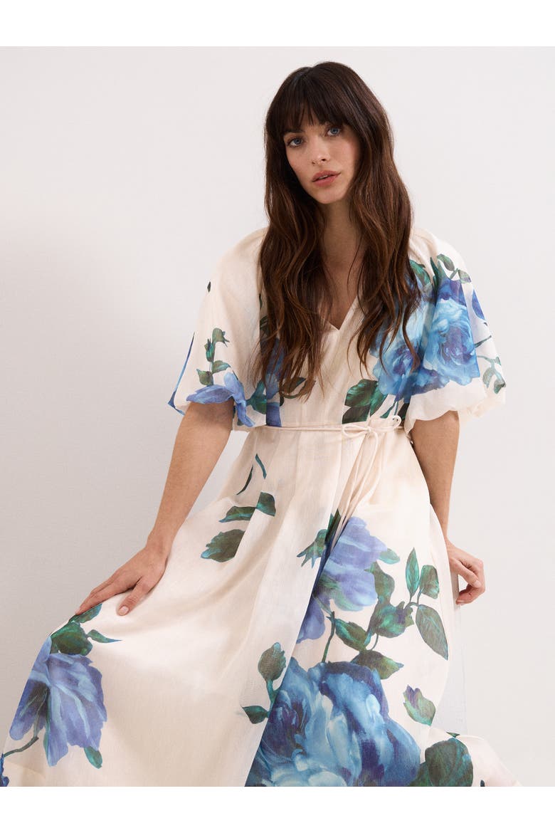 Petite Adeline Midi Dress, Alternate, color, Cream