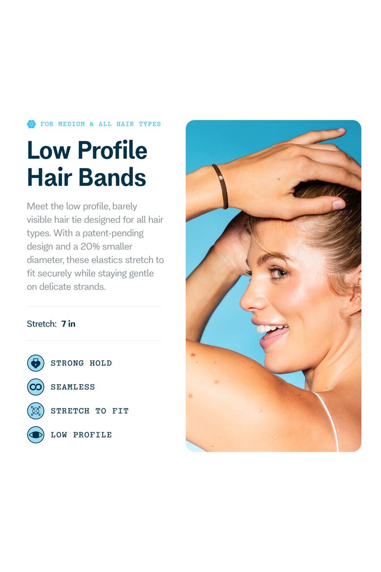 Low Profile Hair Bands, Alternate, color, Light Brown