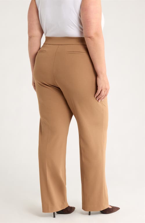 Ak Anne Klein High Waist Pull-on Pants In White