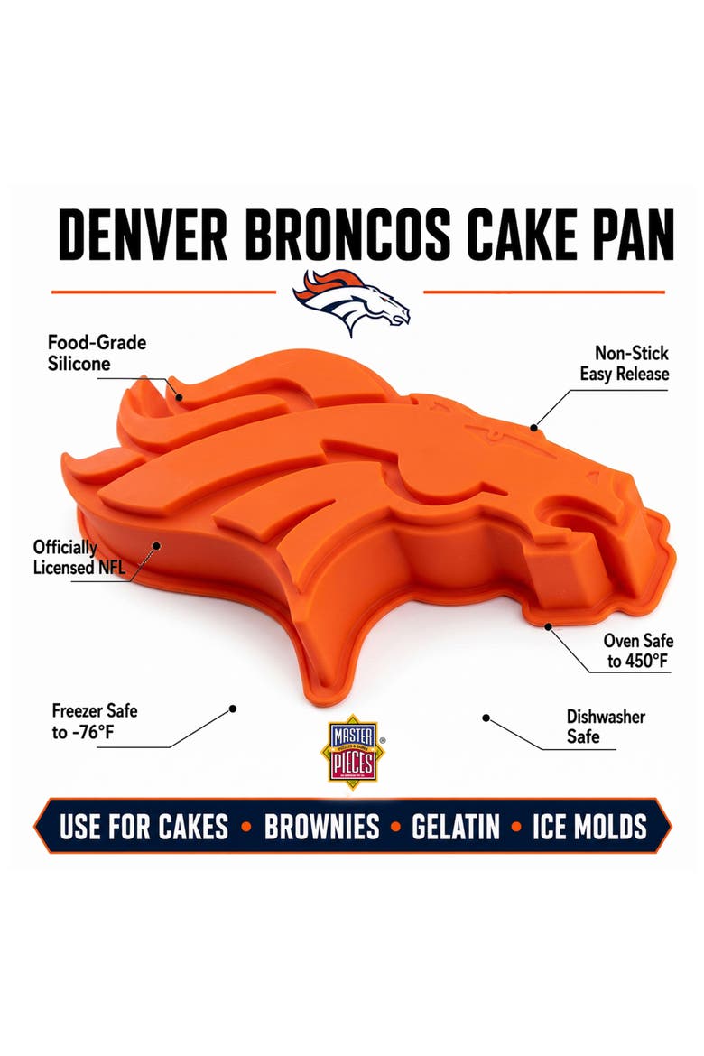 Denver Broncos Cake Pan, Alternate, color, Orange