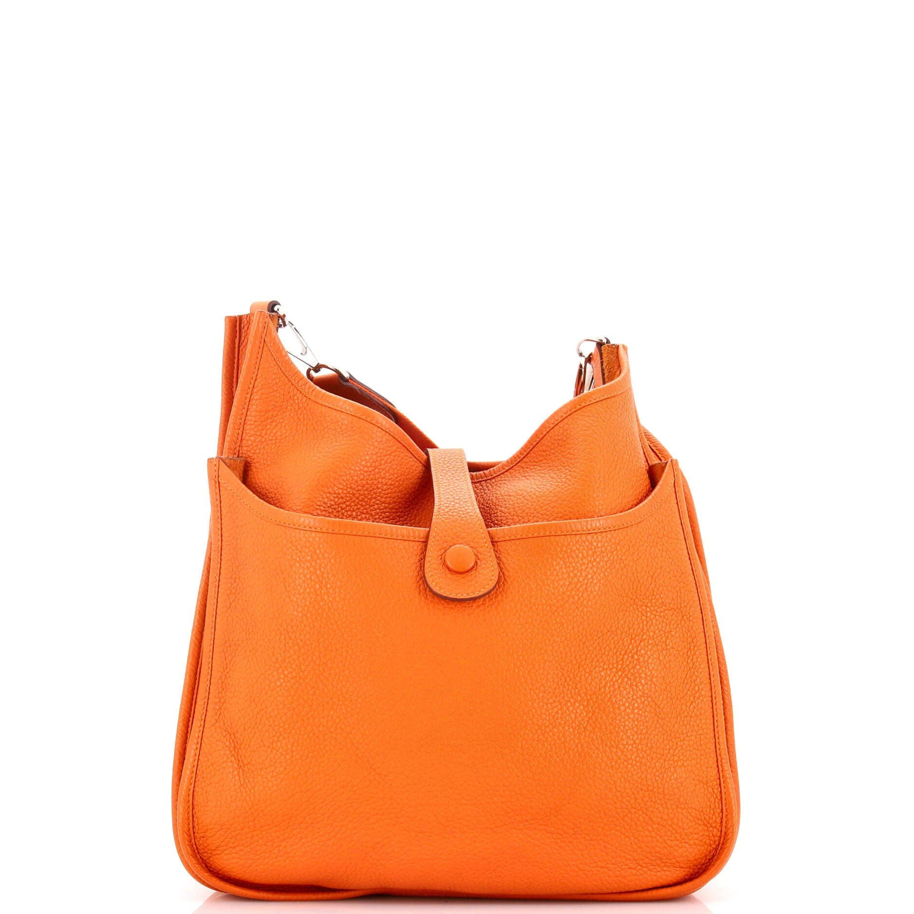 Pre-Owned Hermes Evelyne Bag Gen III Clemence PM, Alternate, color, Orange H