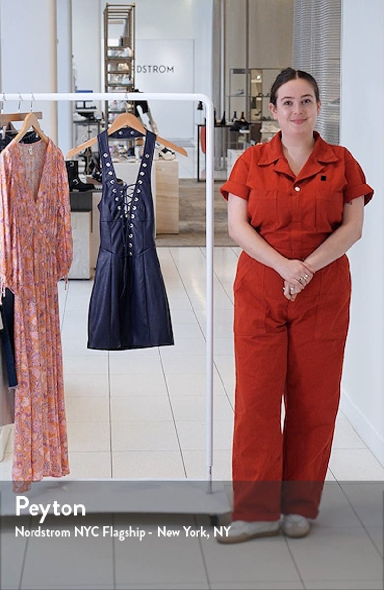 Fiia Faux Leather Halter Minidress, sales video thumbnail