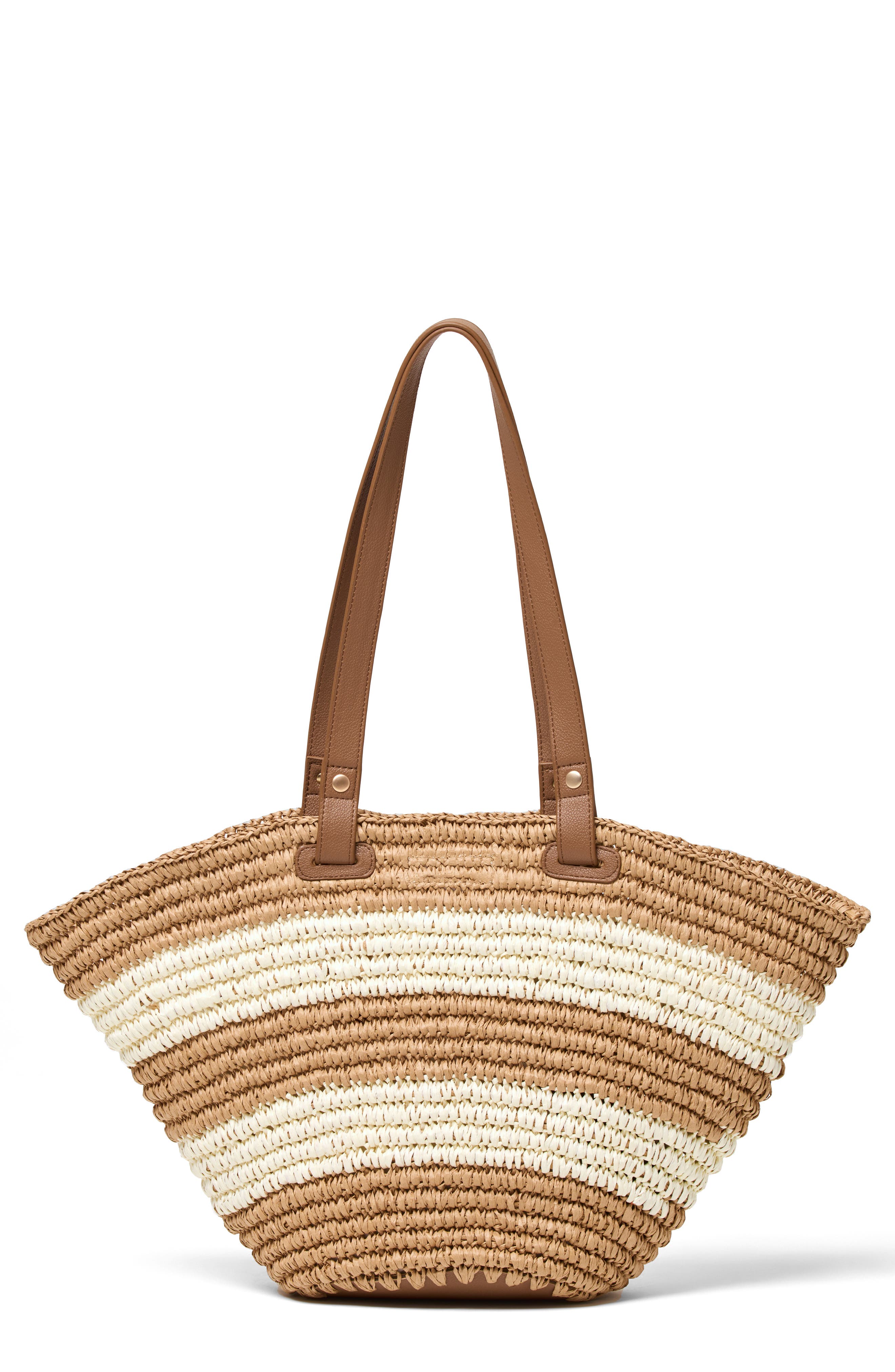Yuli Cornhusk Tote, Main, color, NATURAL STRIPE