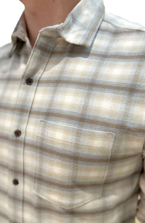 Hope & Henry Brushed Flannel Button Down Shirt In Multi