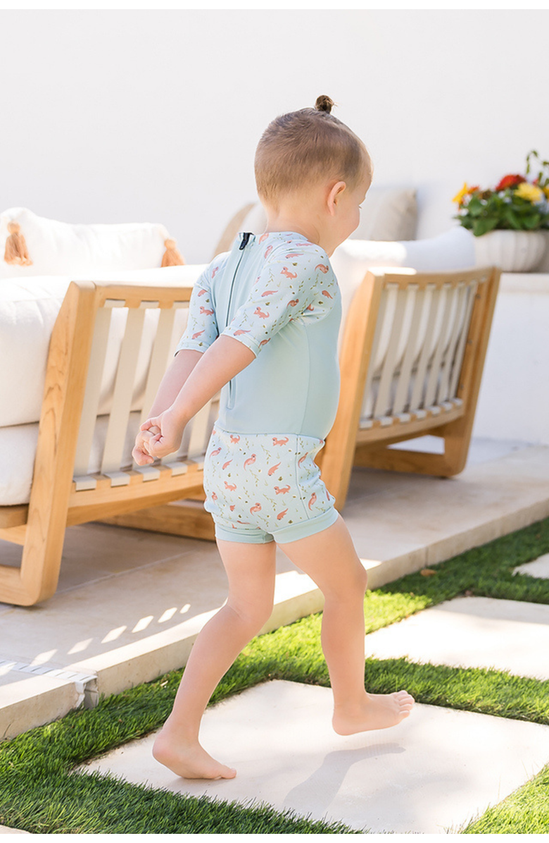 Splash About Happy Nappy<sup>®</sup> Sunsuit with Incorporated Swim Diaper, Alternate, color, Playful Otters