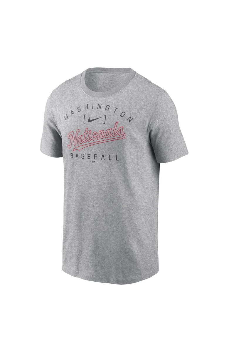 Nike Men's Nike Heather Gray Washington Nationals Home Team Athletic Arch T-Shirt, Alternate, color, Heather Gray
