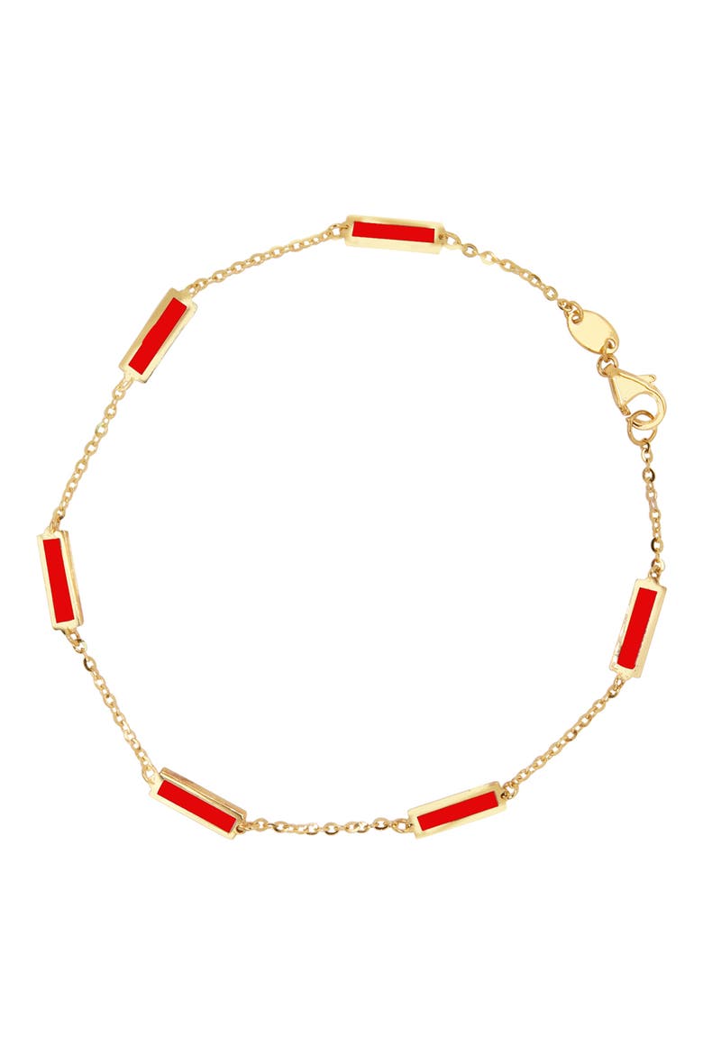 Bar Station Bracelet, Main, color, CORAL